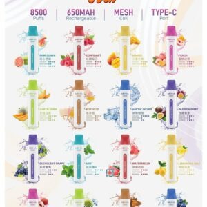 魅嗨 MEHA VBar 小白條一次性 (8500口 一次性霧化器) (外出款)